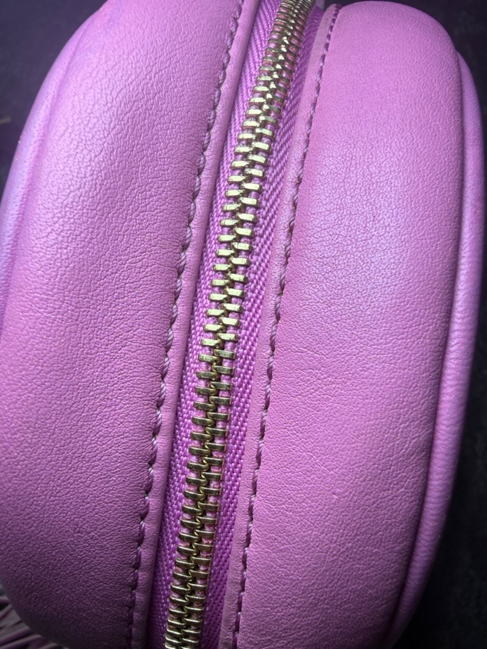 MCM Pink Rabbit Round Crossbody Tambourine Bag Visetos Tassel Chain Rare - Picture 8 of 13